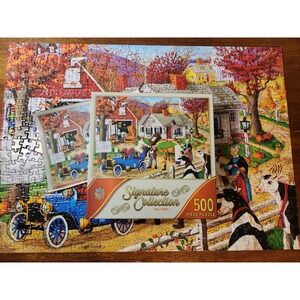 MasterPieces Signature Collection FALL FINDS 500 Piece Jigsaw Puzzle